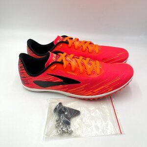 Brooks Womens Size 12 Mach 18 667 Pink Red Black Orange Track‎ Sneakers Shoes